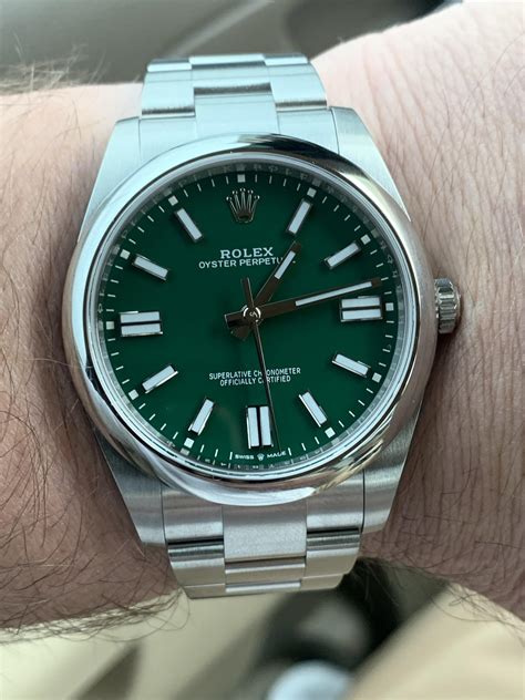 green faced rolex|rolex op 41 green dial.